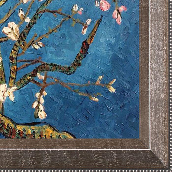 Branches Of An Almond Tree In Blossom Pre-Framed - Veine D'Or Pewter Angled Frame 16