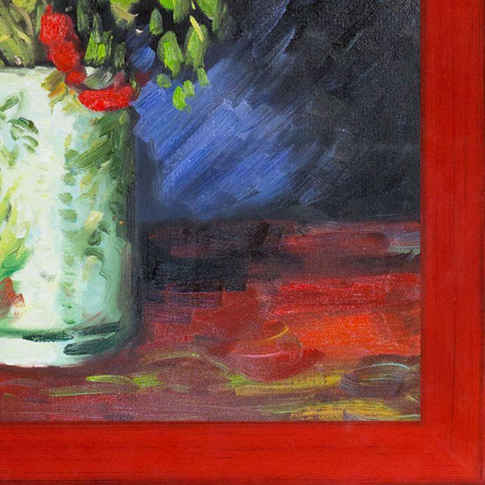 Vase with Red Poppies, 1886 Pre-Framed - Stiletto Red Frame 20" X 24"