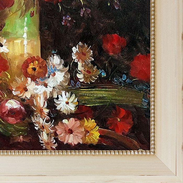 Vase with Poppies Cornflowers Peonies and Chrysanthemums Pre-Framed - Constantine Frame 20" X 24"