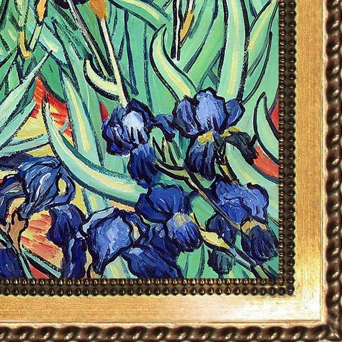 Irises Pre-Framed - Verona Gold Braid Frame 20"X24"