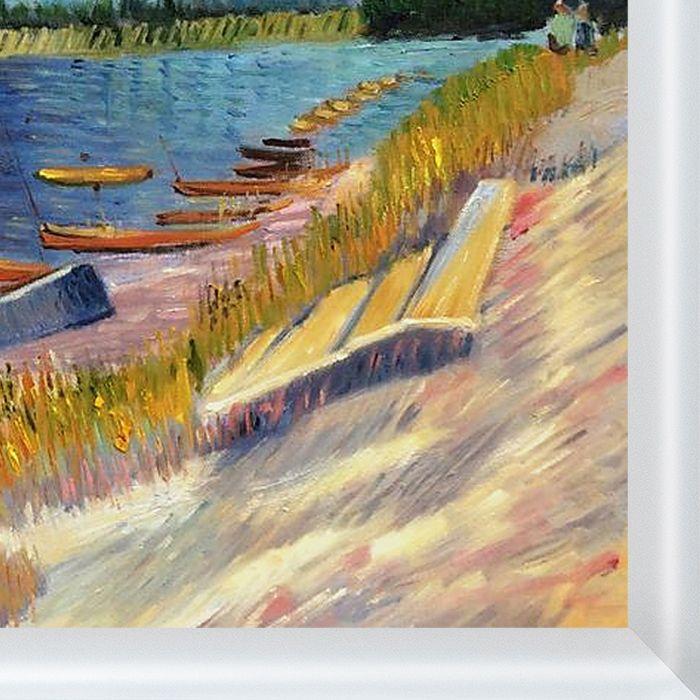 Moored Boats Pre-framed - Moderne Blanc Frame 20" X 24"