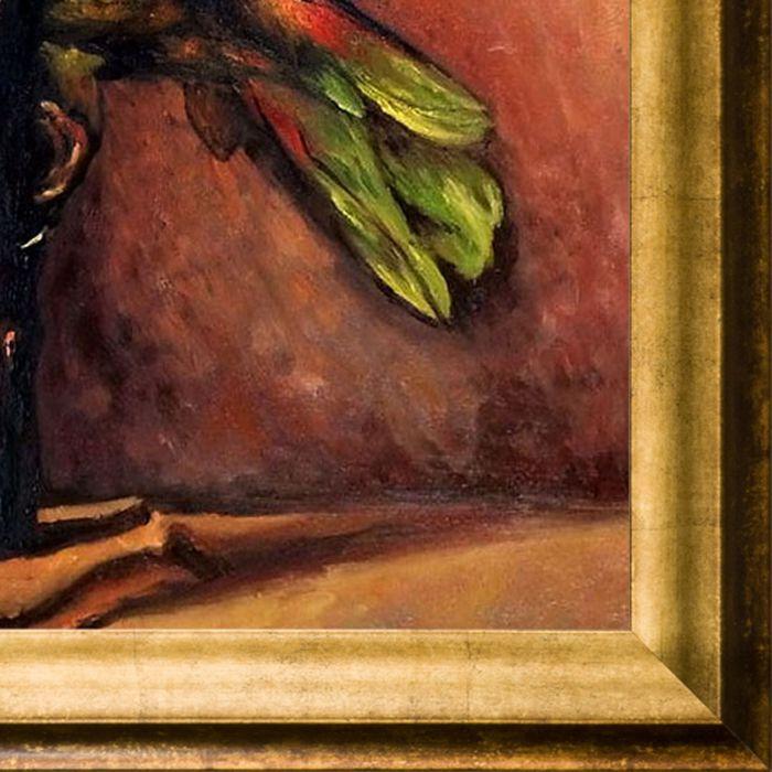 The Green Parrot Pre-Framed - Athenian Gold Frame 20"X24"