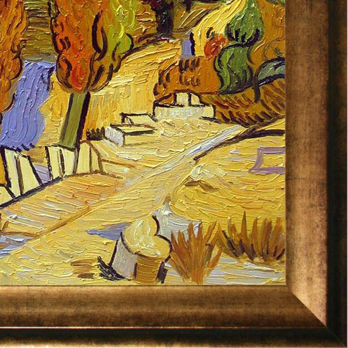 Two Poplars on a Hill Pre-Framed - Athenian Gold Frame 20"X24"