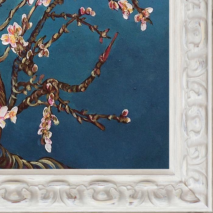 Branches of an Almond Tree in Blossom Pre-Framed - Brimfield Cottage White Frame 20" X 24"