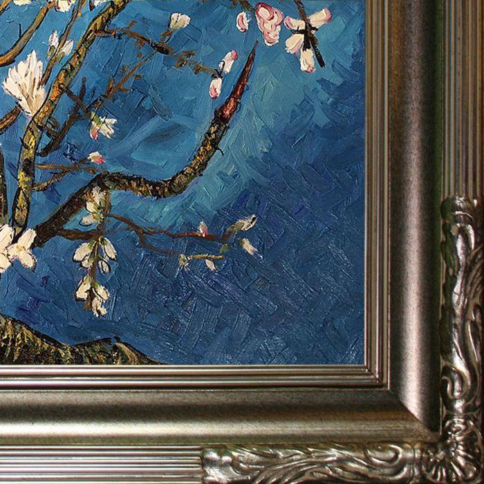 Branches of an Almond Tree in Blossom Pre-Framed - Florentine Dark Champagne Frame 20"X24"