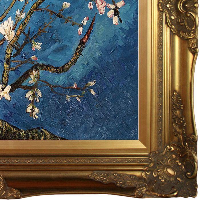 Branches of an Almond Tree in Blossom Pre-Framed - Victorian Gold Frame 20"X24"