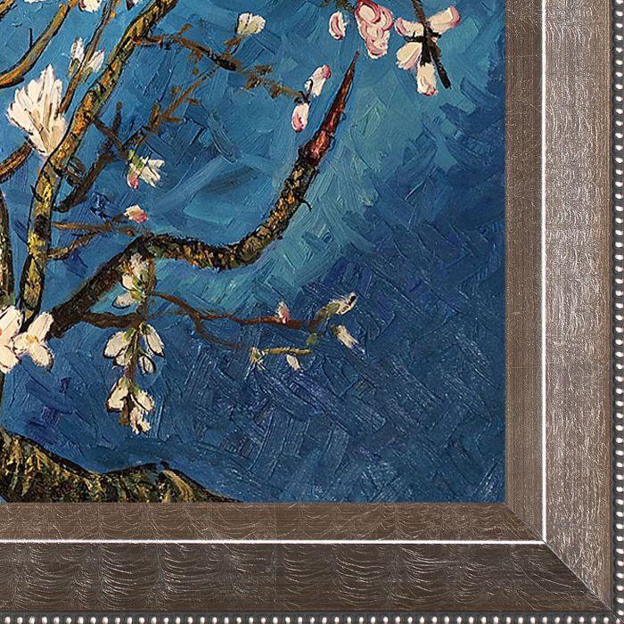 Branches of an Almond Tree in Blossom Pre-Framed - Veine D'Or Pewter Angled Frame 20