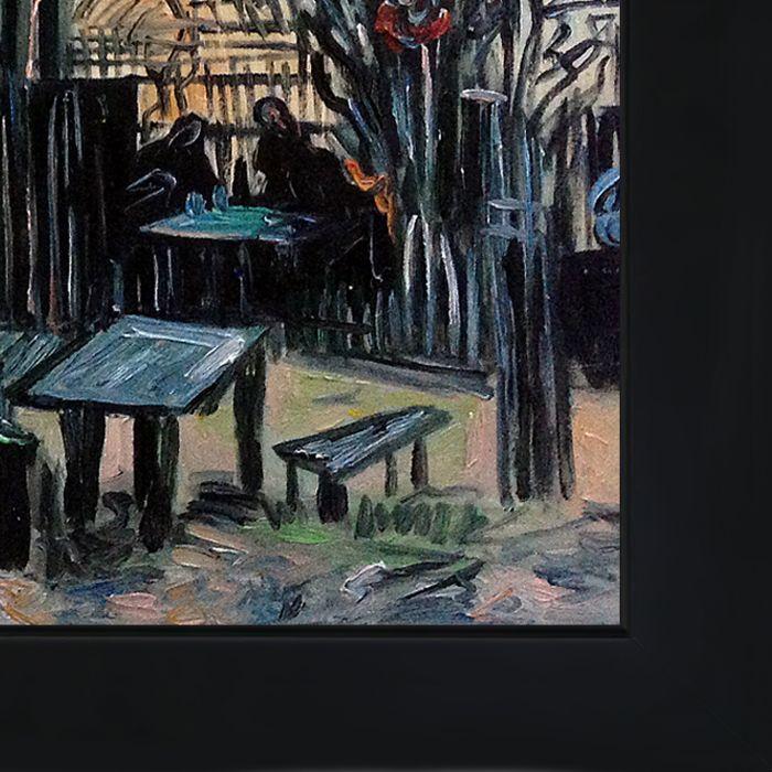 Terrace of a Cafe on Montmartre - New Age Black Frame 20"X24"