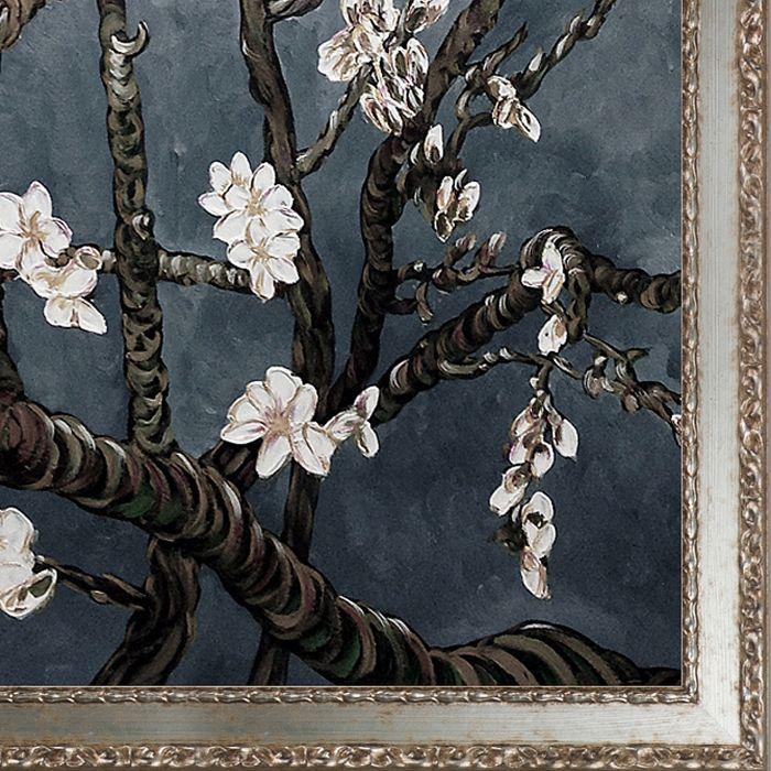 Branches of an Almond Tree in Blossom, Pearl Grey Pre-Framed - Versailles Silver Salon Frame 24" X 36"