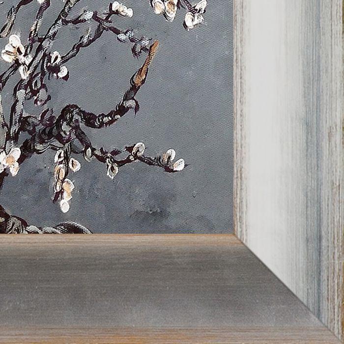 Branches of an Almond Tree in Blossom, Pearl Grey Pre-Framed - Spencer Rustic 8" X 10"