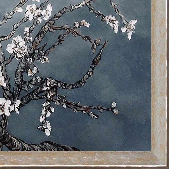 Branches of an Almond Tree in Blossom, Pearl Grey Pre-Framed - Silver Luna Frame 30"X40"