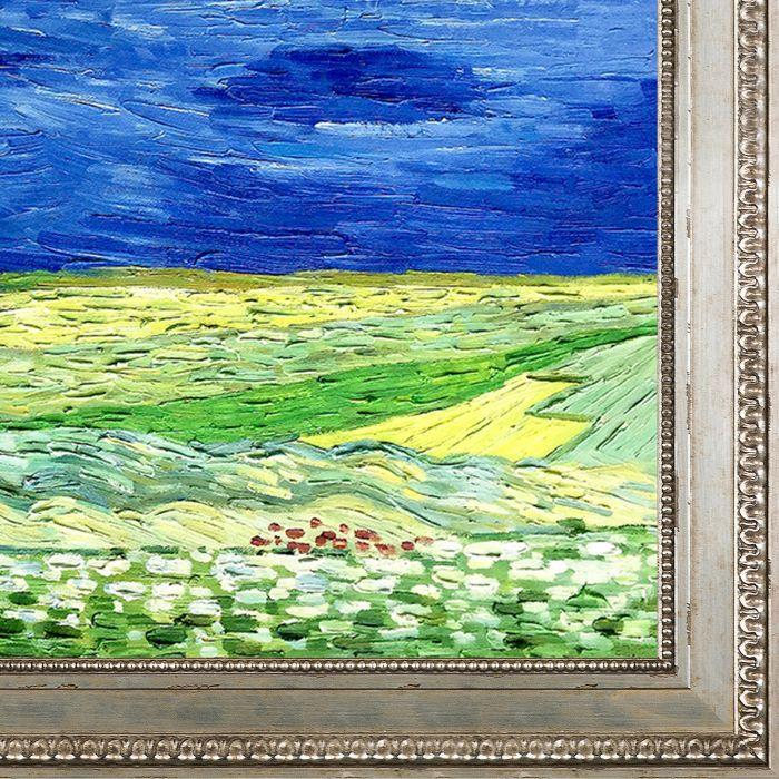 Wheatfield Under Thunderclouds Pre-framed - Versailles Silver King Frame 24" X 36"