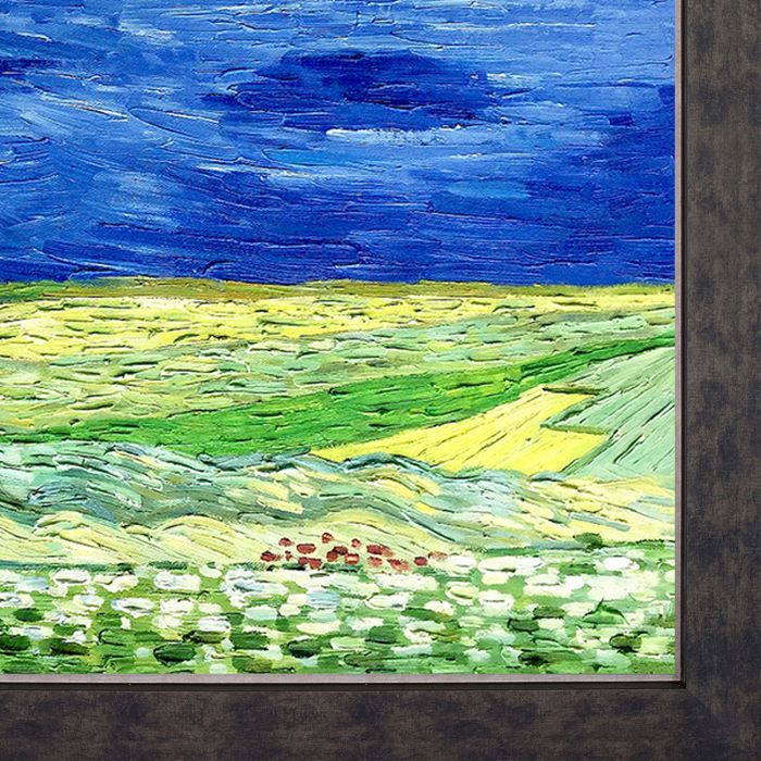 Wheatfield Under Thunderclouds Pre-Framed - Suede Premier Frame 24"X36"