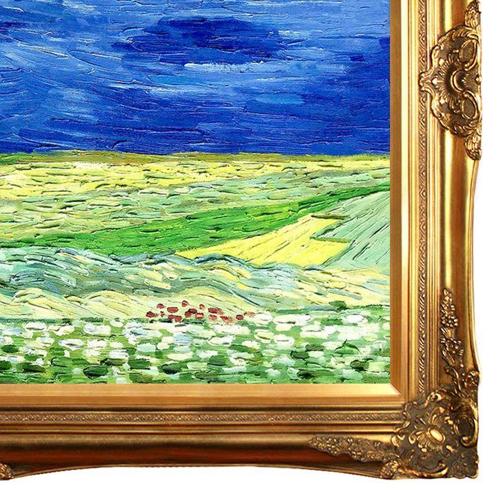 Wheatfield Under Thunderclouds Pre-Framed - Victorian Gold Frame 24"X36"