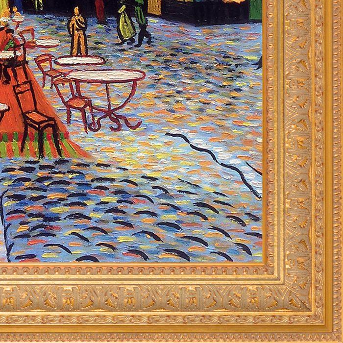 Cafe Terrace at Night (Luxury Line) Pre-Framed - Sovereign Frame 20" X 24"