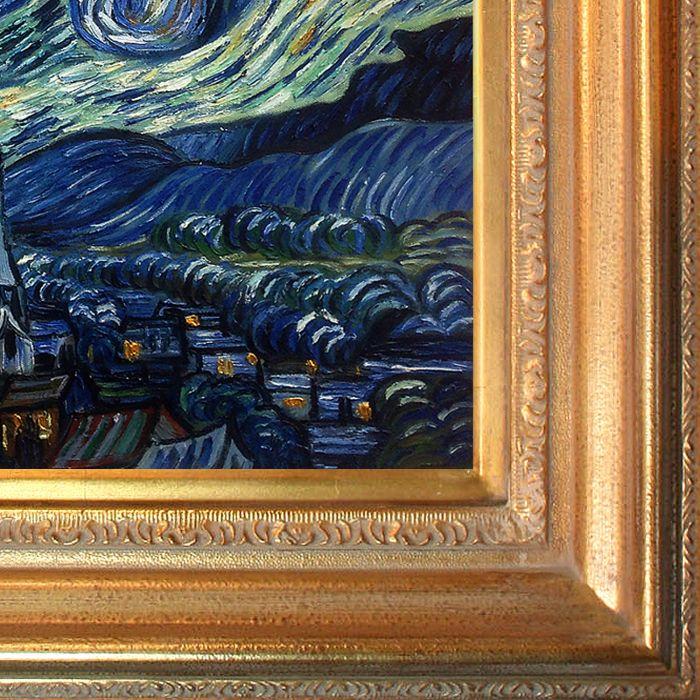 Starry Night (Luxury Line) Pre-Framed - Mediterranean Gold Frame 20"X24"