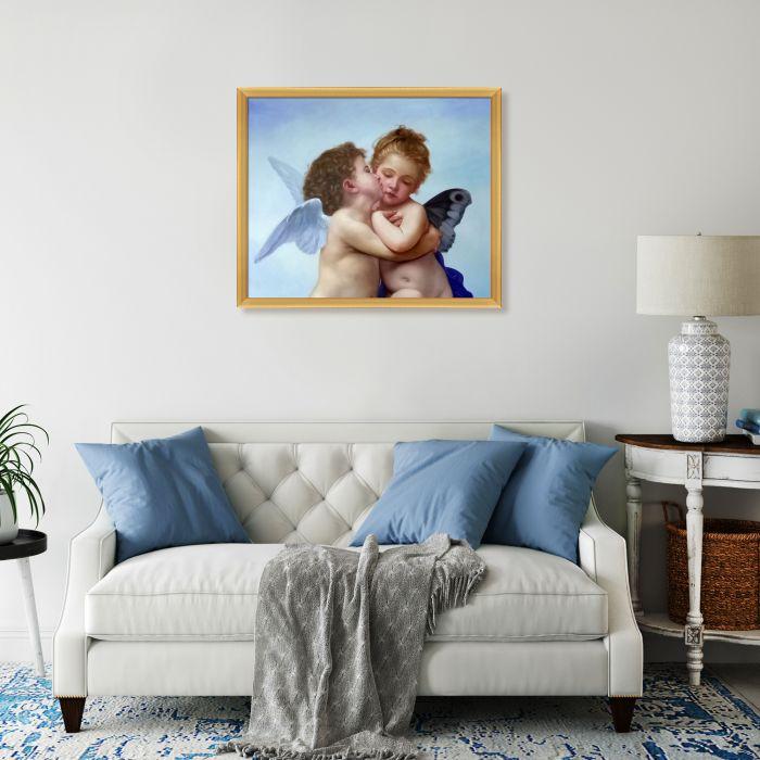 Cupid and Psyche as Children Pre-framed - Piccino Luminoso Frame 20" X 24"