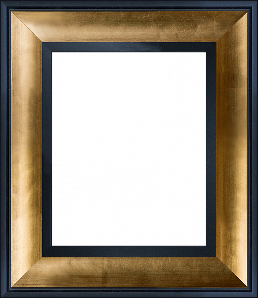Gold Luminoso and Black Custom Stacked Frame 8" X 10"
