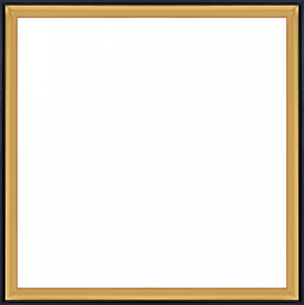Piccino Luminoso and Black Wrap Custom Stacked Frame 24" X 24"