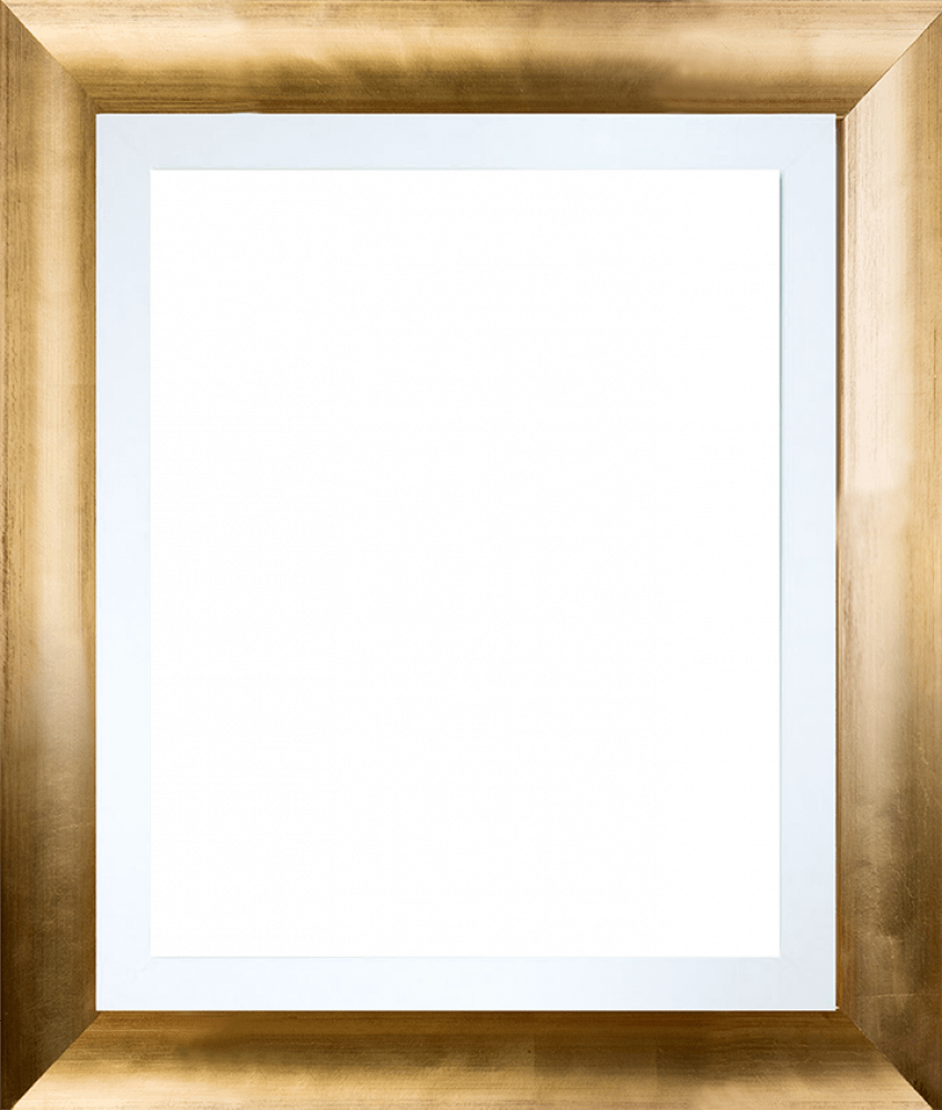 Gold Luminoso with Studio White Custom Stacked Frame 8" X 10"
