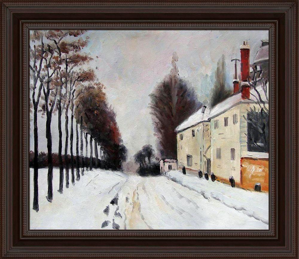 Snow on the Road, Louveciennes Pre-Framed - Chesterfield 20