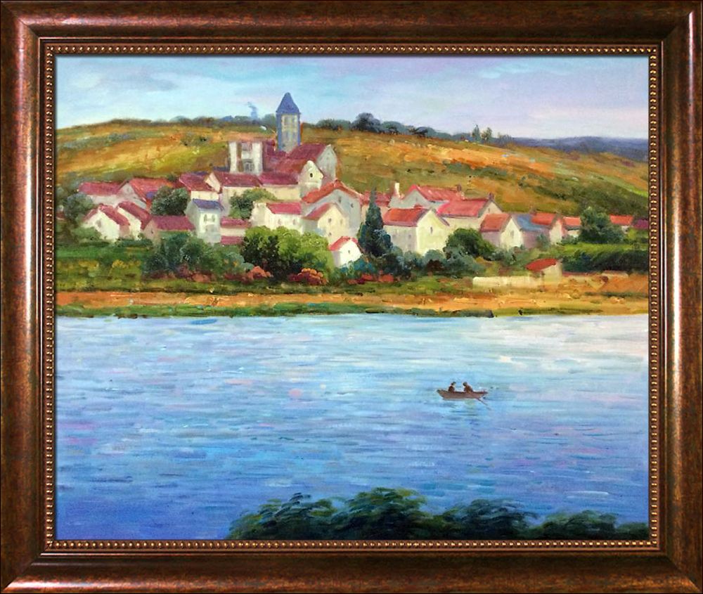 Vetheuil, Morning Effect Pre-Framed - Verona Cafe Frame 20"X24"