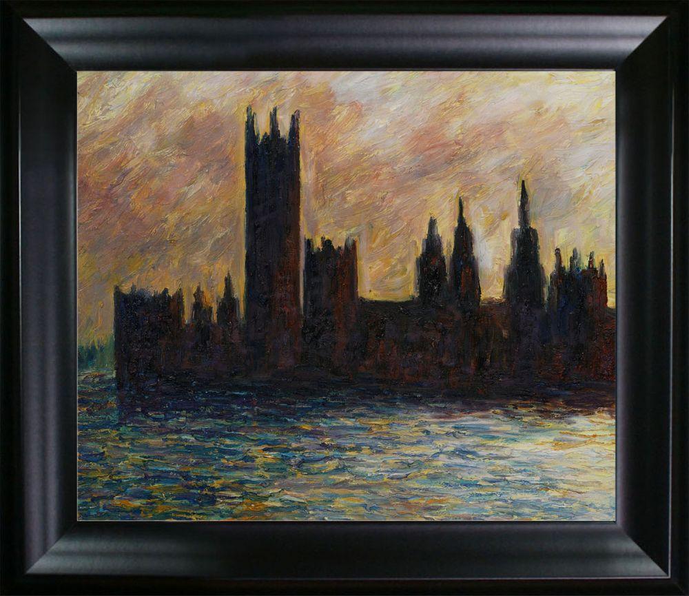 London. The Houses of Parliament (Sun Breaking through the Fog) Pre-Framed