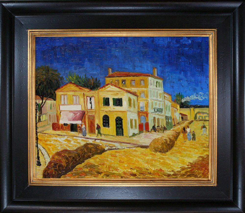 Vincent's House in Arles (The Yellow House) Pre-Framed - Vintage Creed Frame 20"X24"
