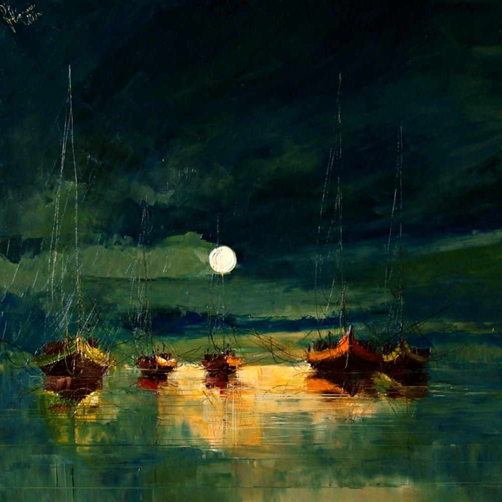 Boats (with moon)