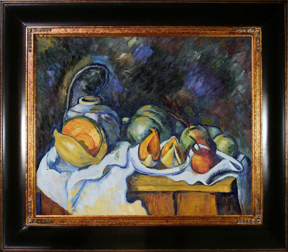 Still Life with Melons and Apples Pre-Framed - Opulent Frame 20"X24"