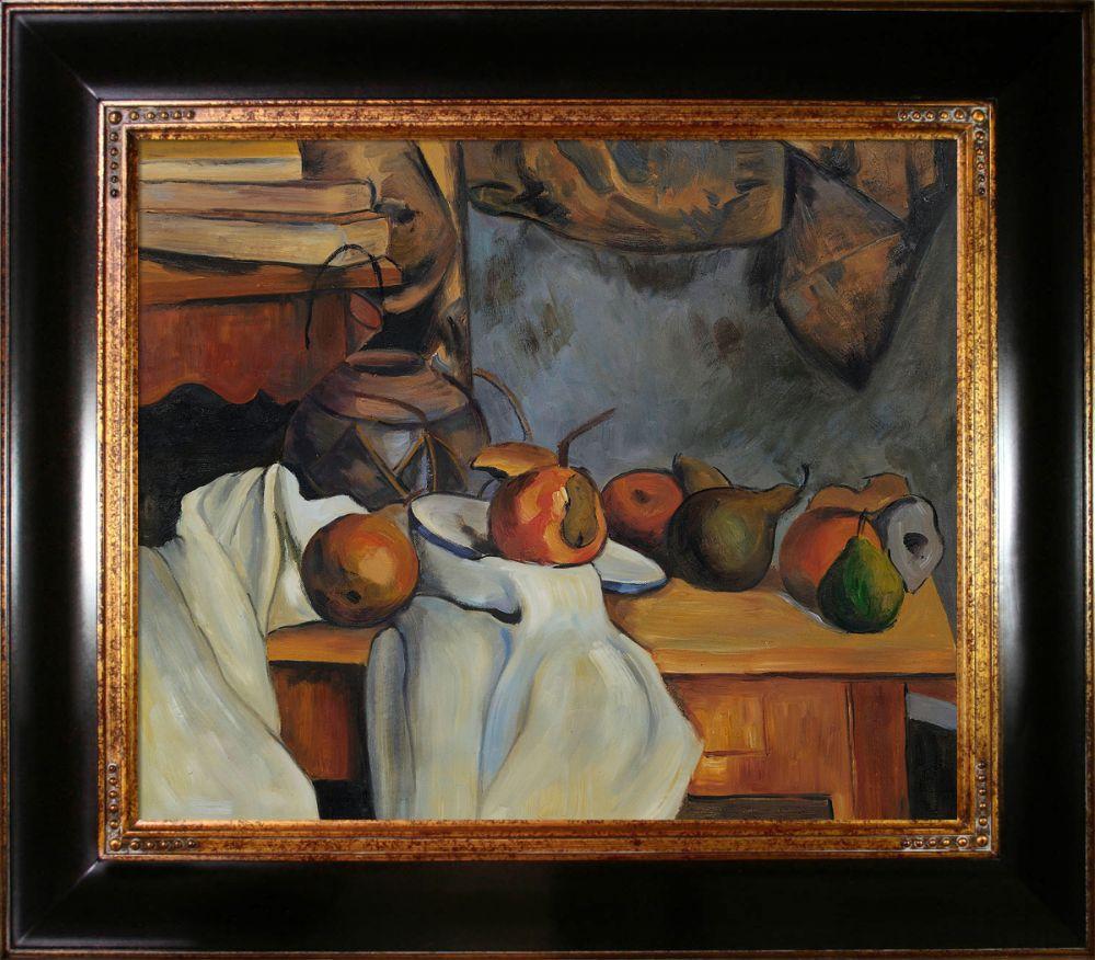 Ginger Pot with Pomegranate and Pears Pre-Framed - Opulent Frame 20"X24"