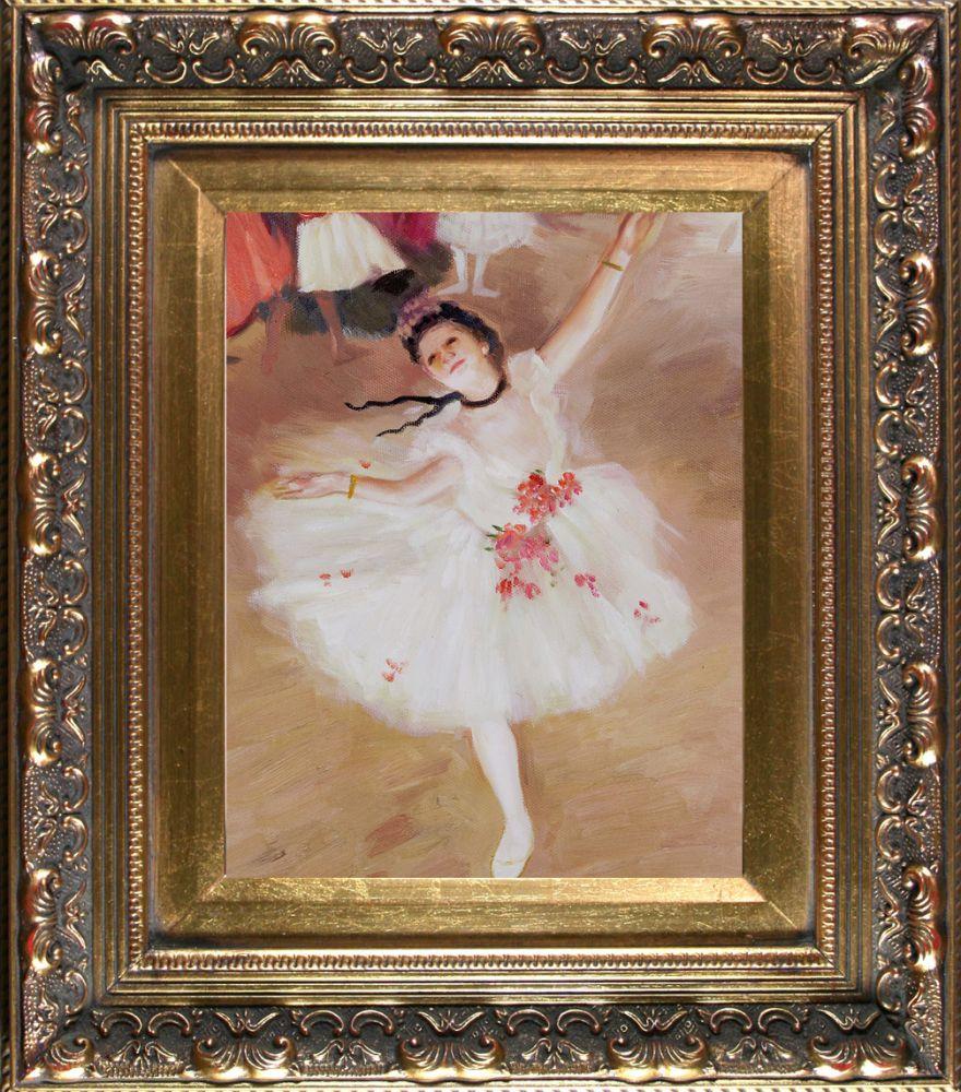 Star Dancer (On Stage) Pre-Framed - Baroque Antique Gold Frame 8"X10"