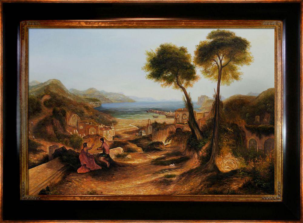 The Bay of Baiae with Apollo and the Sibyl Pre-Framed - Opulent Frame 24"X36"