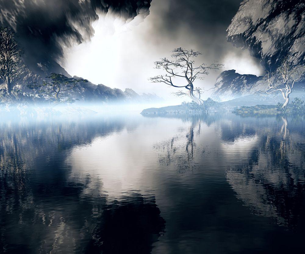 Misty Blue Lake