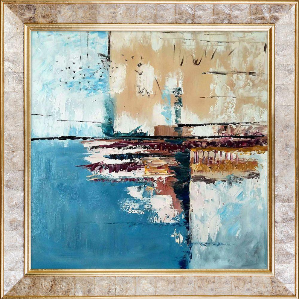 Meet Me by the Sea Reproduction Pre-Framed - Gold Pearl Frame 24" X 24"
