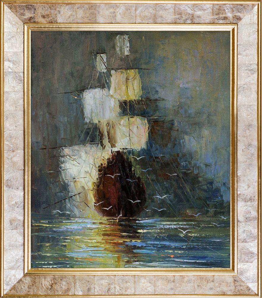 Nostalgy Reproduction Pre-Framed - Gold Pearl Frame 20" X 24"