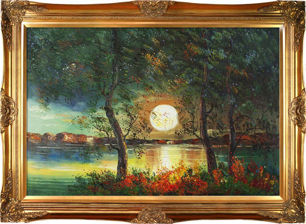 Moon Reproduction Pre-Framed - Victorian Gold Frame 24"X36"