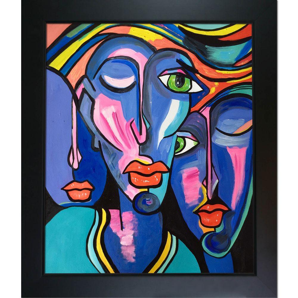 Picasso by Nora II Reproduction Pre-framed - New Age Black Frame 20"X24"