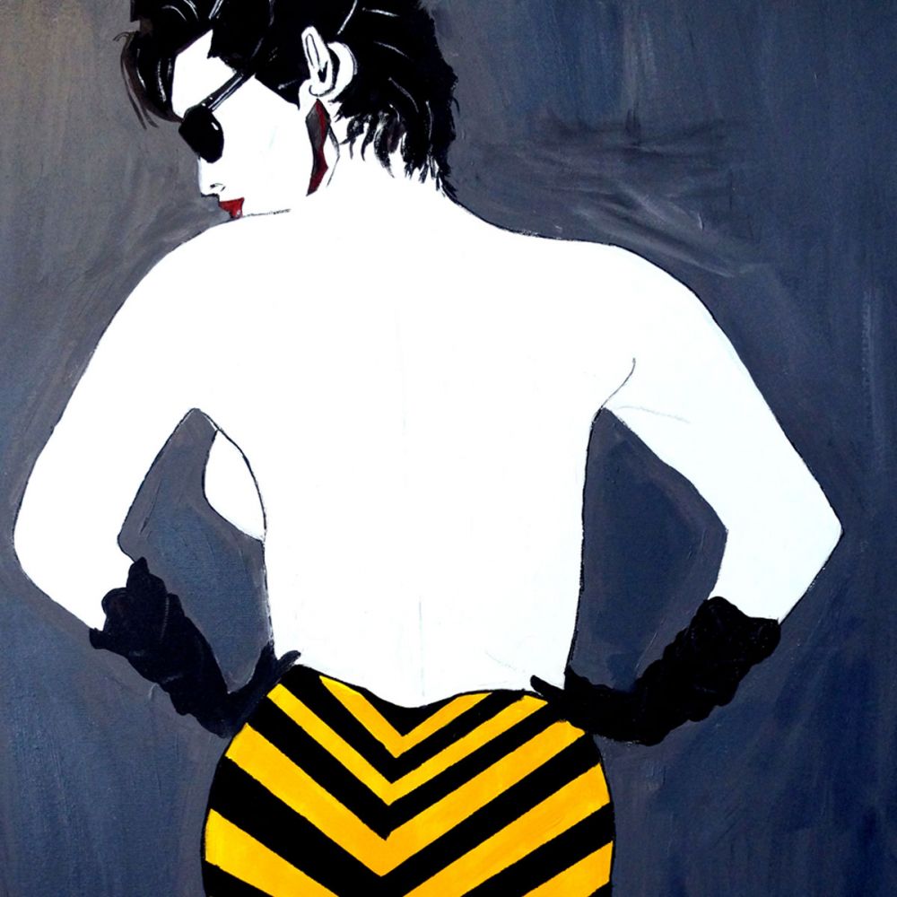 Yellow Stripe Girl