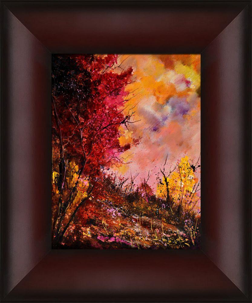 In the wood 671190 by Pol Ledent Pre-Framed Canvas Print - Oxblood Scoop 8