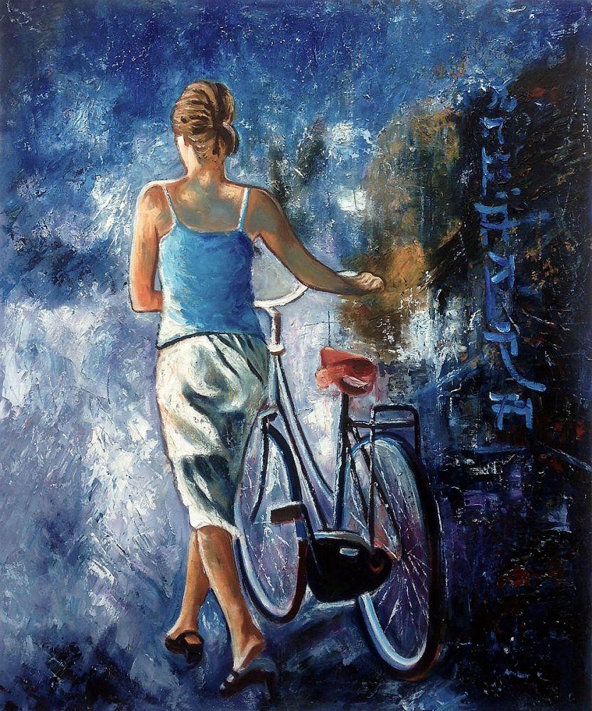 Woman with a Bike