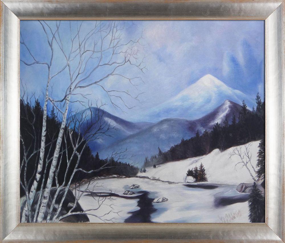 Whiteface from Route 87 Reproduction Pre-Framed - Spencer Rustic 20" X 24"