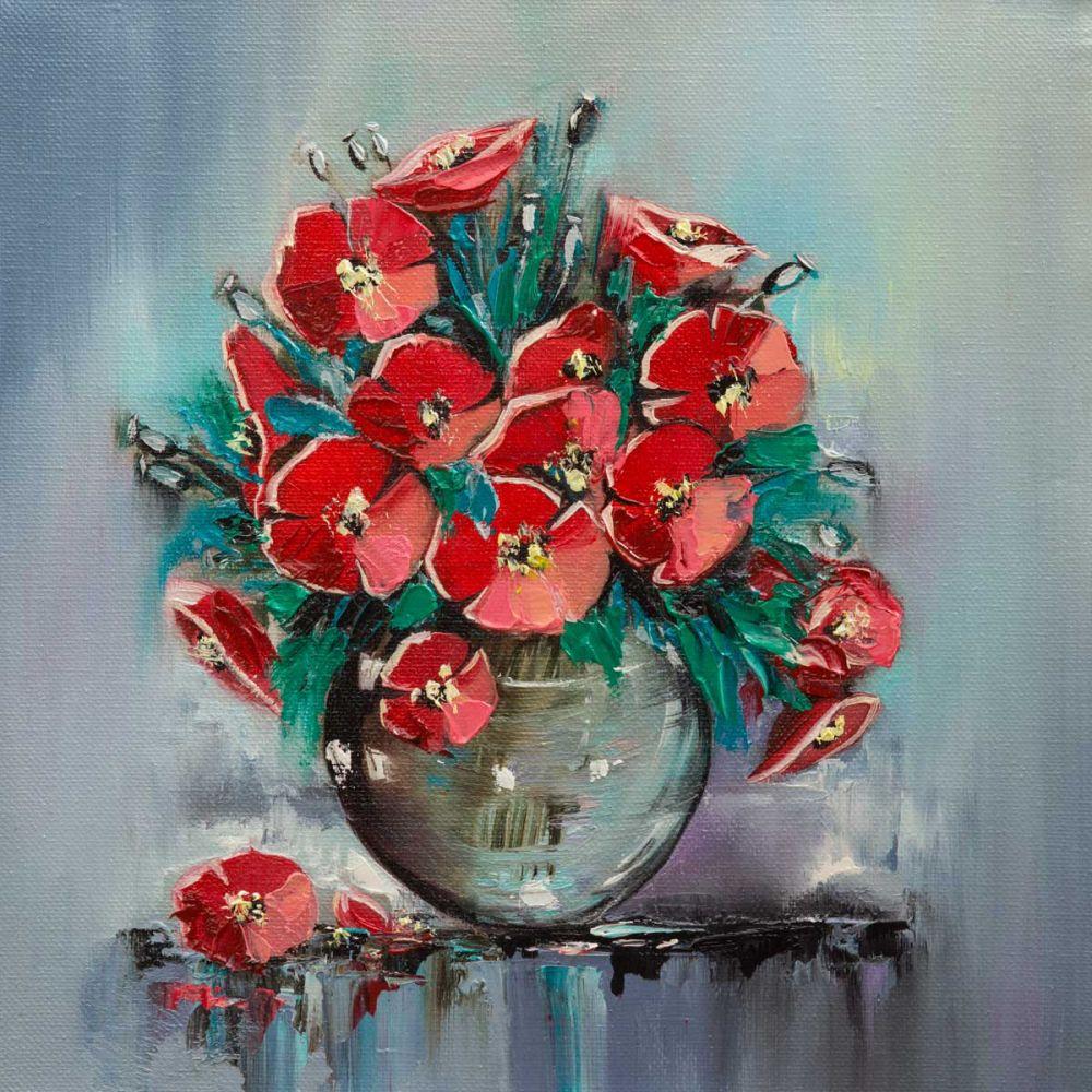 Red Poppies in a Vase