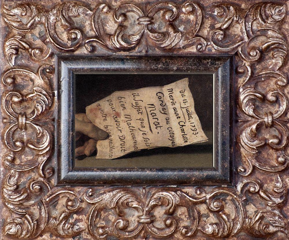 The Death of Marat (Detail) Pre-Framed Miniature