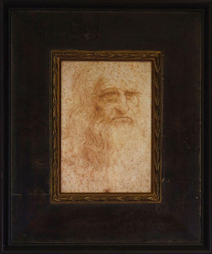 Portrait of a Man in Red Chalk Pre-Framed Miniature