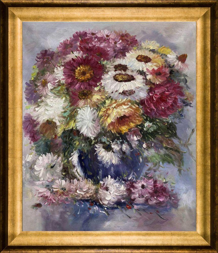 Impressionistic Flowers - Athenian Gold Frame 20"X24"
