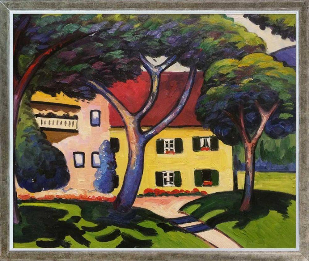 House in a Landscape Pre-Framed - Champagne Silhouette Frame 20" X 24"