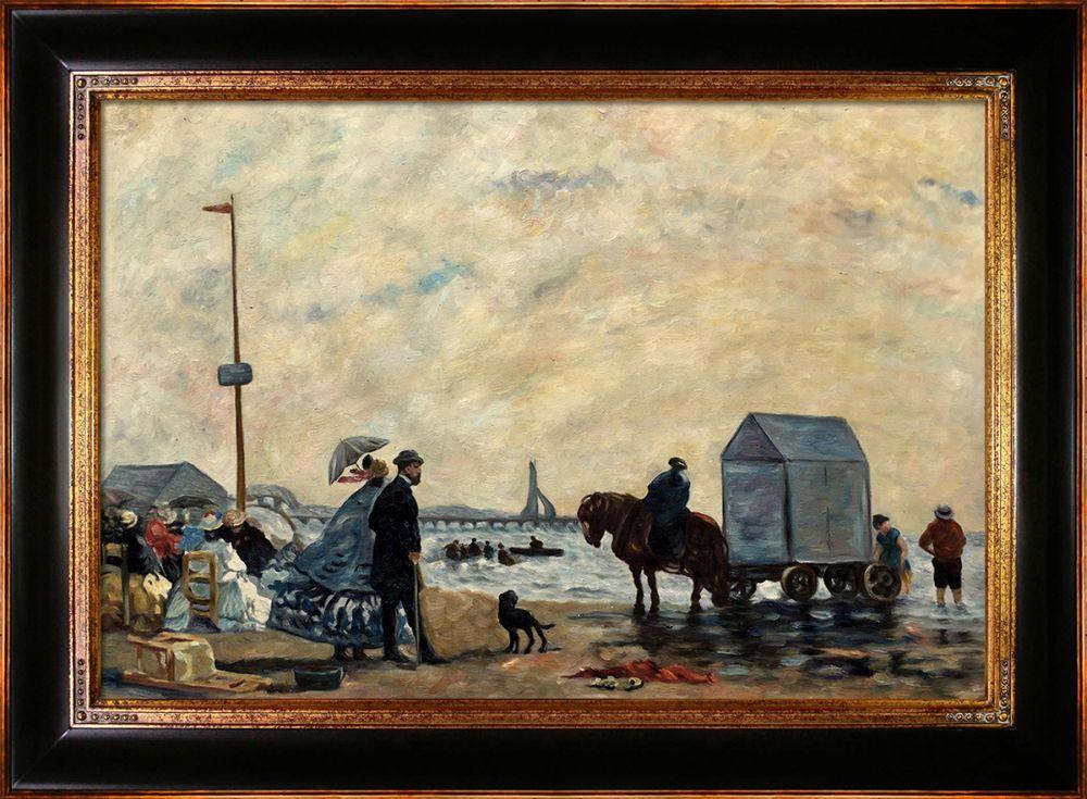 Beach at Trouville Pre-Framed - Opulent Frame 24"X36"