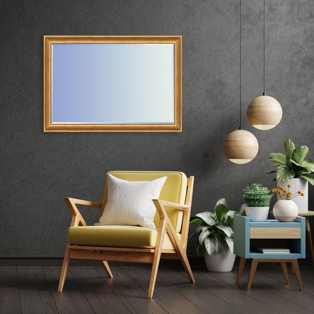 Muted Gold Glow Mirror