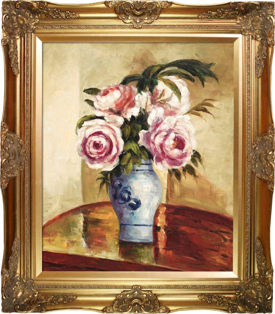 Bouquet of Pink Peonies Pre-Framed - Victorian Gold Frame 20"X24"